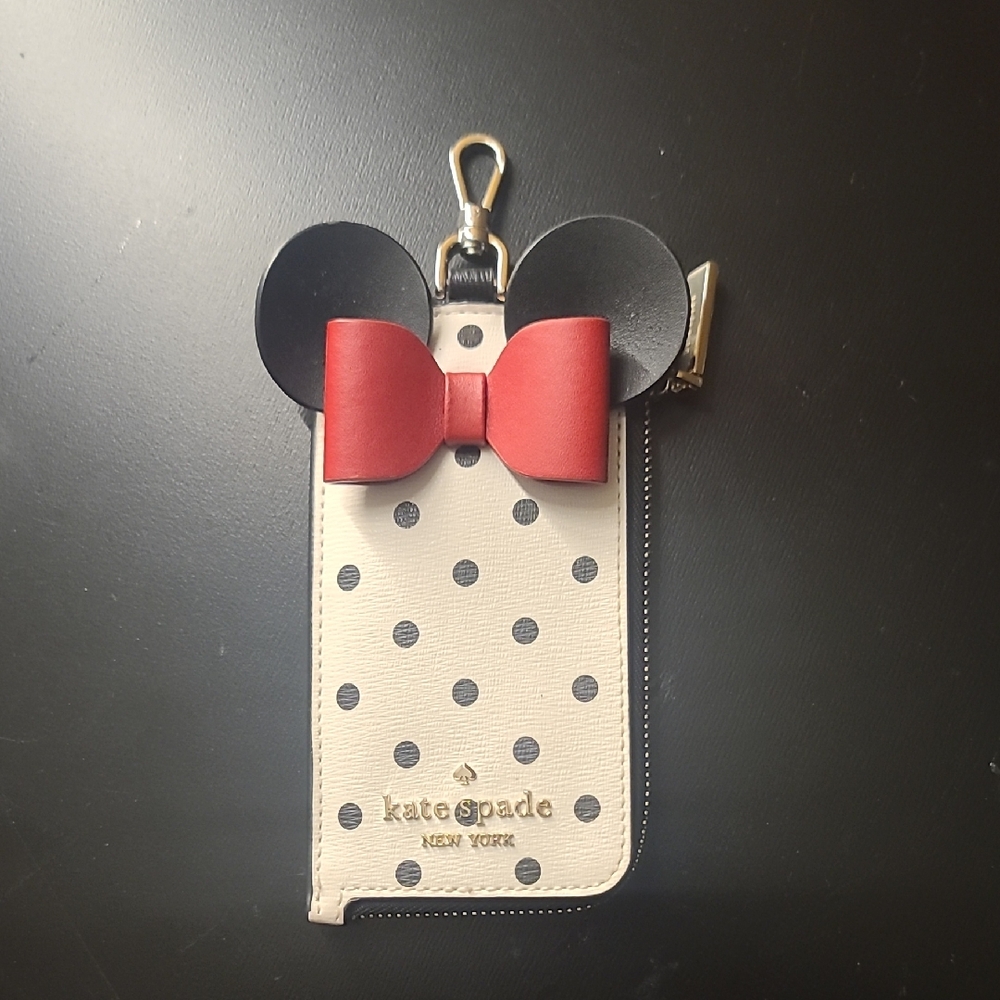 Kate Spade Minnie Mouse Polka Dot Wallet - Black and Red